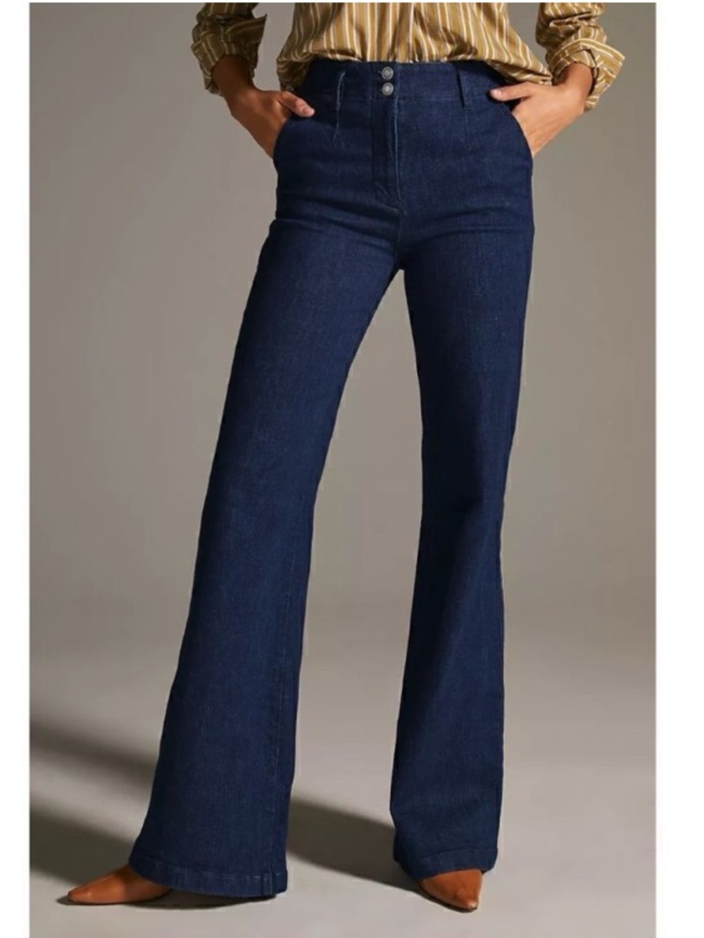 Maeve Dark Wash Flare Trouser Jeans Size 24